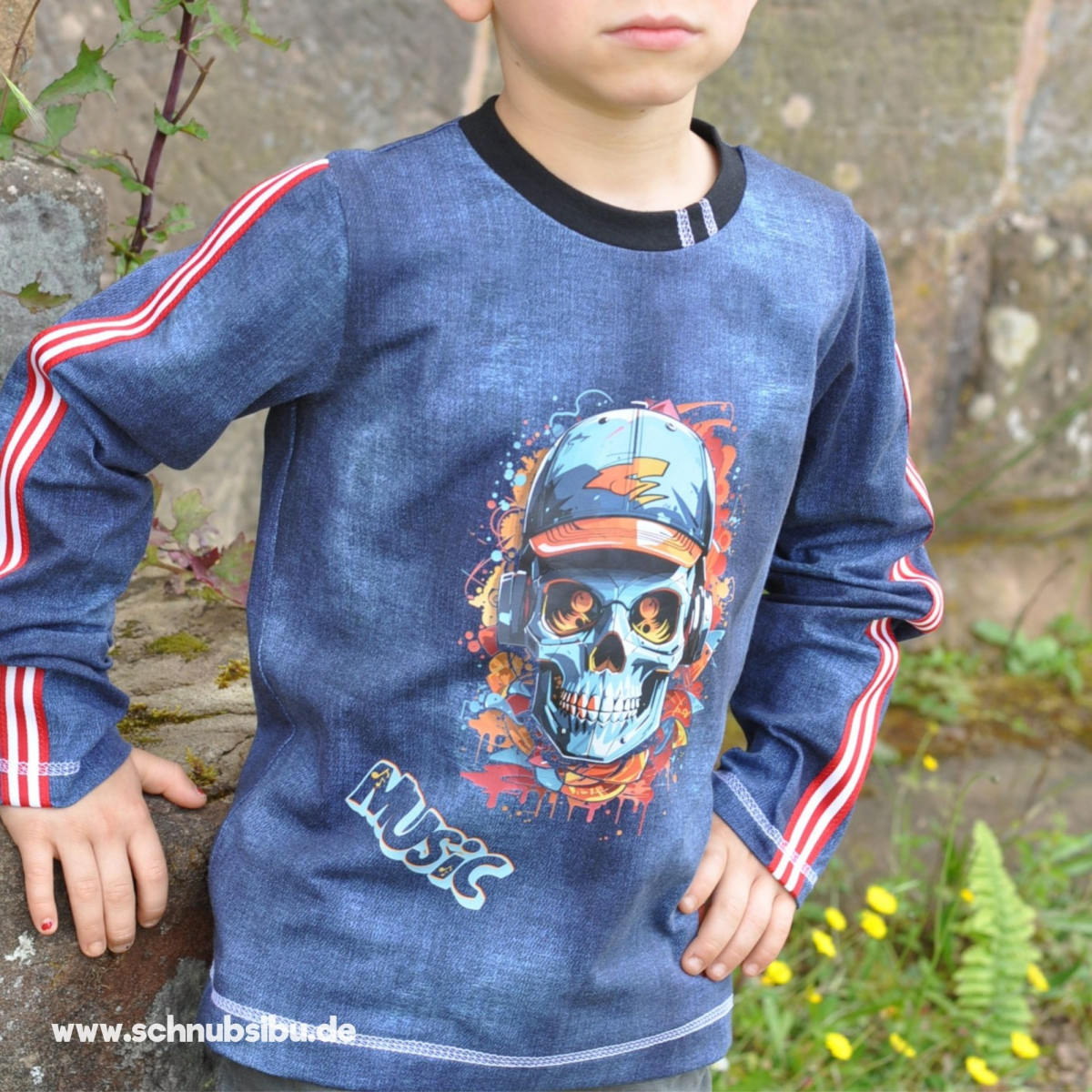 Bügelbild Colorful Skull